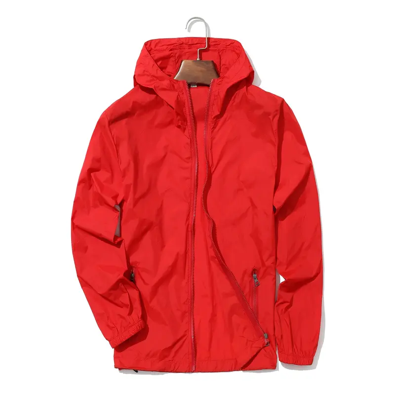 [Light Quick-drying Sun Protection Windbreaker] Thin Spring And Summer Sun Protection Windbreaker For Men And Women, Light And Breathable, Quick-drying Couple Hooded Sun Protection Jacket For Outdoor Windbreaker (random Zipper) 1