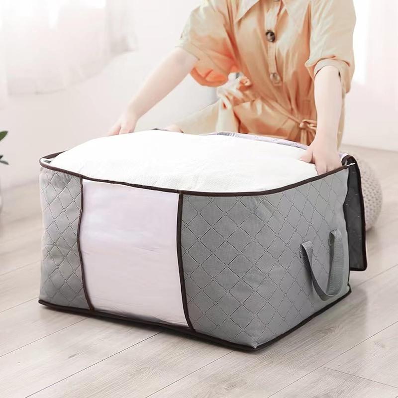 4Pcs Clothes Storage Bags Zipped Organizer for Underbed Wardrobe Cube Closet 7