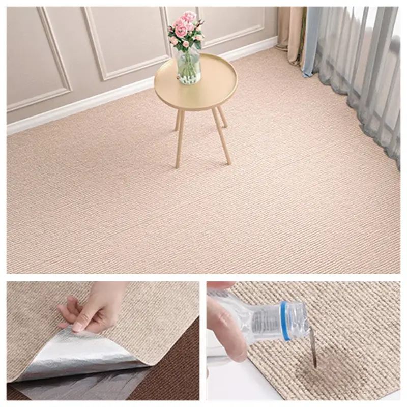Carpet Tile 12” X 12” Self Adhesive Carpet Floor Tiles Anti-Slip Reusable Carpet Squares Peel and Stick Carpet Floor Tile Easy Install DIY for Bedroom Living Room(10 Pcs) 5