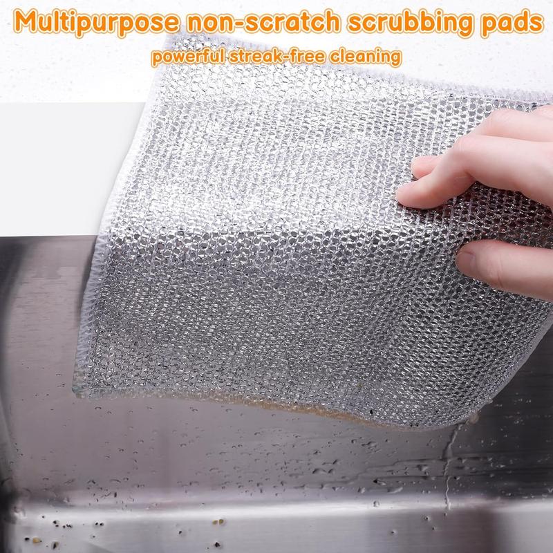 20 PCS Multipurpose Wire Dish Towels for Wet and Dry Cleaning, Reusable Kitchen Cleaning Cloths 7