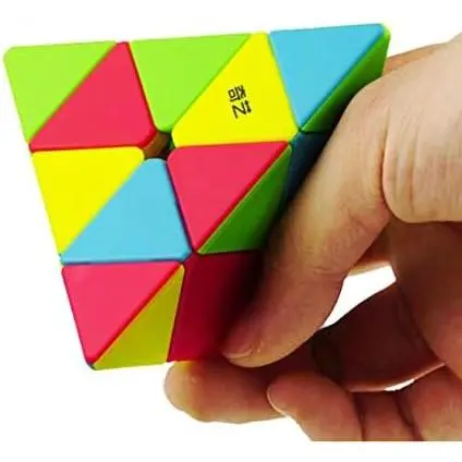 CuberSpeed pyraminx Speed Cube Stickerless Magic Cube Qiyi Qiming Pyramid Stickerless Speed Cube 3