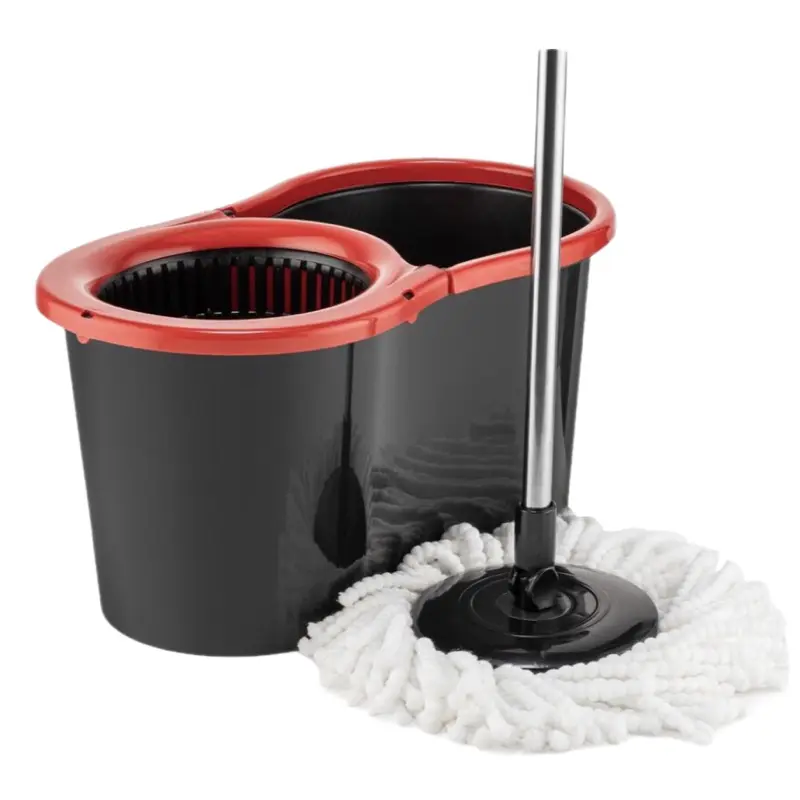 360° Magic Spin Dry Mop Bucket Set with 3 Microfiber Heads for Home Cleaning 4