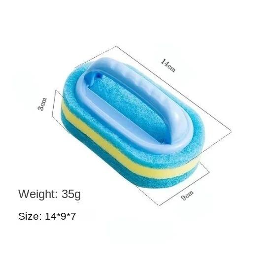 Household Cleaning Brush With Handle Dish Soap Bathroom Kitchen Tub Thicken Scrubbing Sponge Wipe Durable Tools Accessories Home 5
