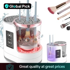 3 in 1 Electric Makeup Brush Cleaner Machine with Makeup Brush Dryer, Portable Automatic Cosmetic Brushes Cleaner Tool, USB Powered Makeup Brush Washer for Beauty Makeup Brush Set, Contour, Eyeshadow, Blush Brush, Makeup Brush Storage