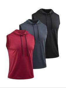 Men's Solid Color Tank Top, Breathable Quick Drying Top, Casual Sporty Sleeveless Top for Running Cycling Fishing, Gym Wear, Workout Summer Clothes, Gym Sport Hoodies, Workout Apparel, Sport Vests, Athletic Style Lightweight Activewear