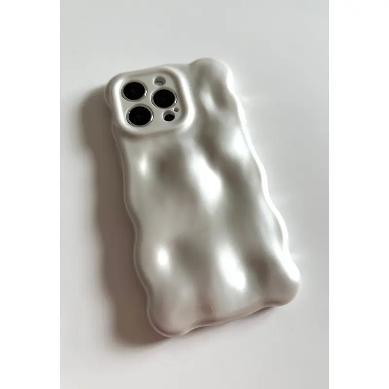 3D Bubble Bliss Pearly White Phone Case 4