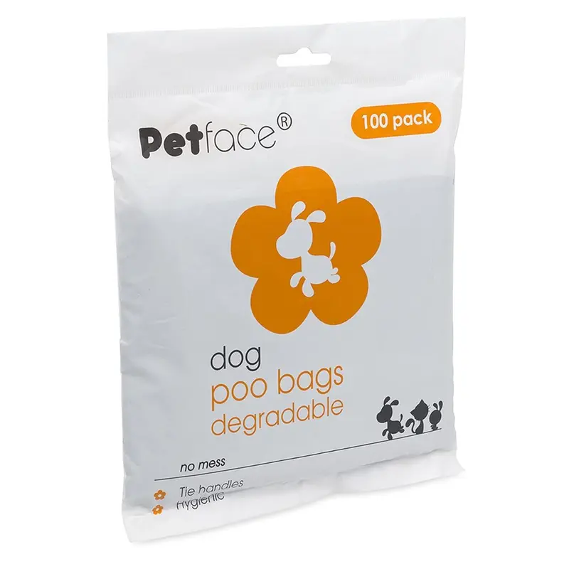 Petface No Mess Degradable Poop Bags With Tie Handles (Pack of 100) 2