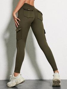 Women's High Waist Phone Pocket Sports Leggings, Tummy Control Butt Lift Leggings, High Waist Skinny Yoga Pants, Ladies Workout Clothes, Summer Outfits 2024