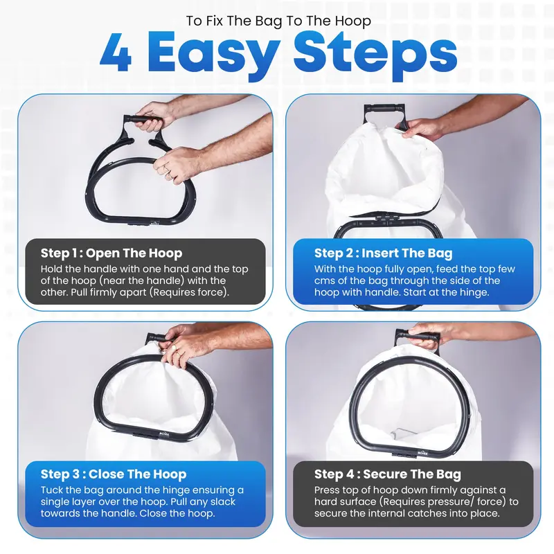 BCHEE Recycled Litter Picking Bag Holder Hoop | Made in Britain From 100% Recycled Plastic | Bag Anti-Slip Mechanism | UK Small Business | Multi-buy discount 4