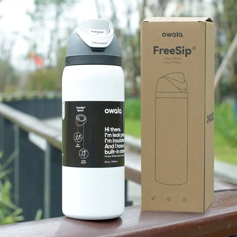 Owala Freesip Insulated Stainless Steel Water Bottle With Straw for Sports, Travel, and School Bpa-Free Sports Water Bottle, 32 Oz, Dreamy Field 1