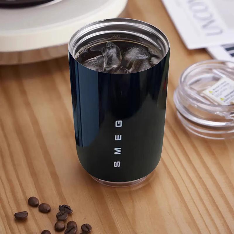 Puraville Insulated Tumblers with Lid, 240ml Travel Coffee Mug Stainless Steel Vacuum Cup, Leak Proof Reusable Double Walled Coffee Tumbler for Iced and Hot Drinks, Cream 4