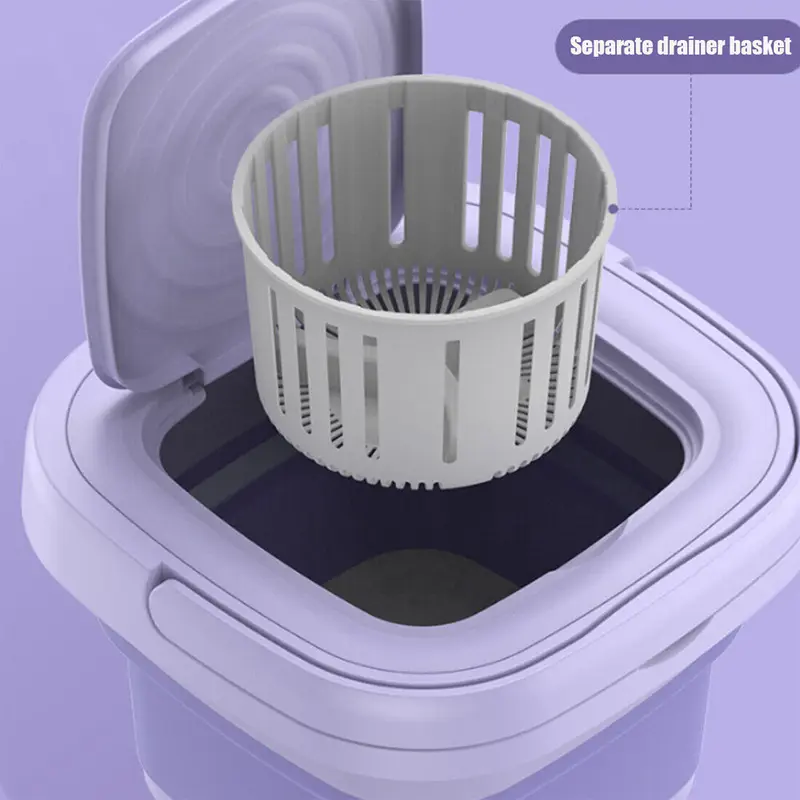Portable Washing Machine Mini Washer Foldable Washer and Spin Dryer Travel UK 4