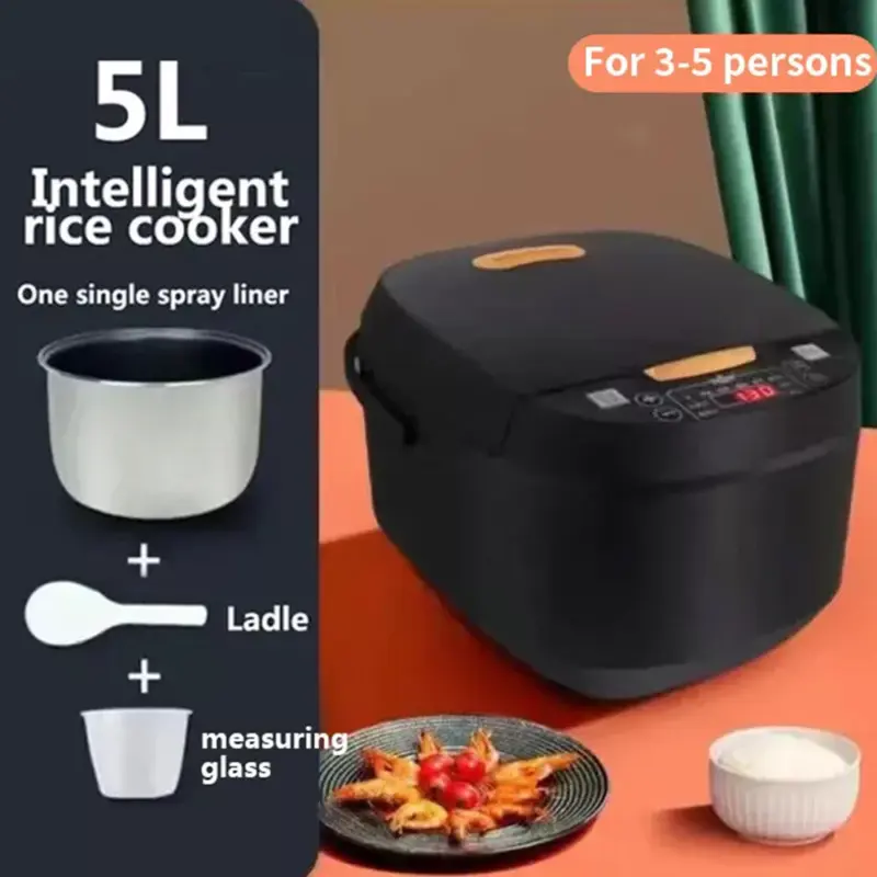 Multi-functional 5L Non-Stick Rice Cooker Appointment Timing Heating High-fire 7
