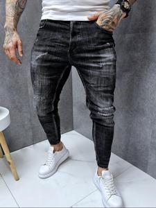 Men's Ripped Jeans, Casual Comfy Denim Pants for Daily Wear, Fashion Men's Bottoms for All Seasons, Cotton