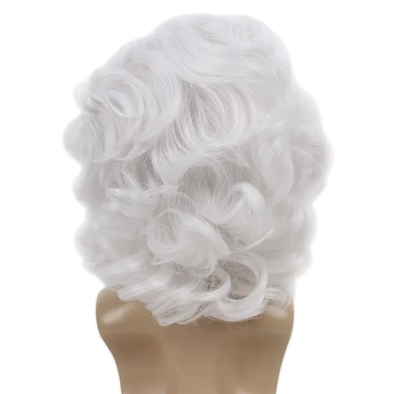 REEWES Christmas Santa Claus Beard Cosplay Wig Set Heat Resistant Synthetic Hair Carnival Halloween Party Props Girl Gift 2
