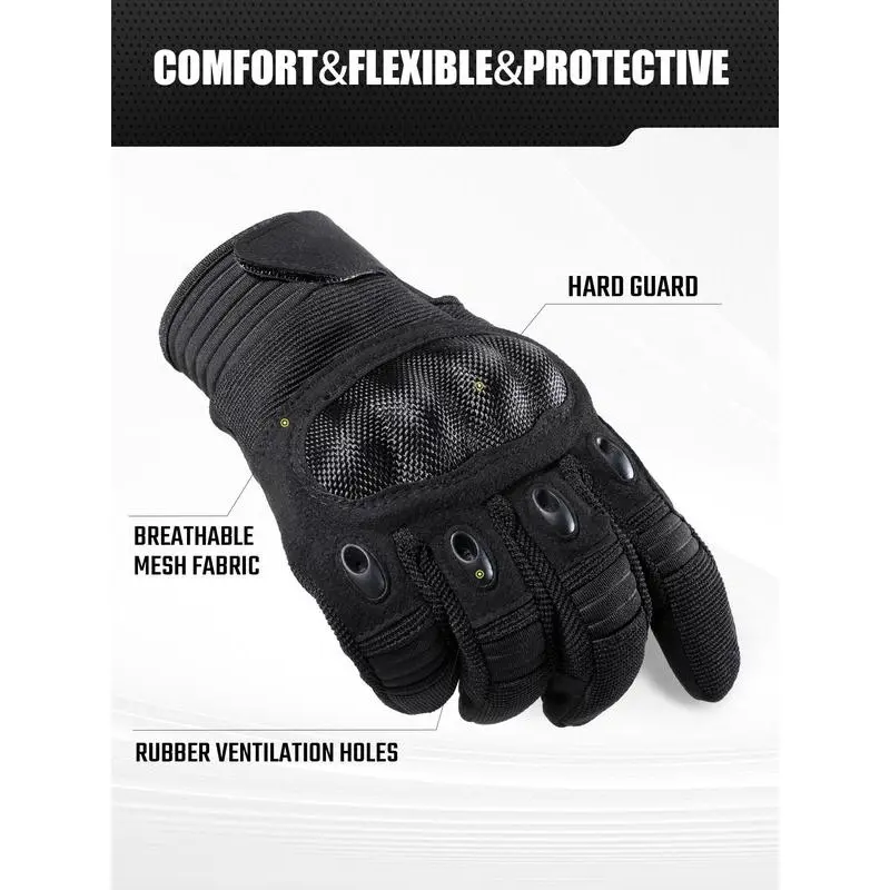 Touch Screen Full Finger Motorcycle Gloves, Outdoor Sports Work Driving Riding Hiking Camping Climbing Motorbike Anti-slip Gloves, Men Women Protective Gear Sports Accessories, Travel Essentials 3
