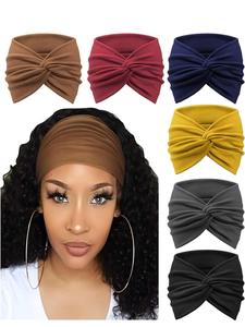 Solid Color Wide Hair Band, Boho Style Hair Accessories for Women & Girls, Minimalist Headwear Suitable for Thick Hair