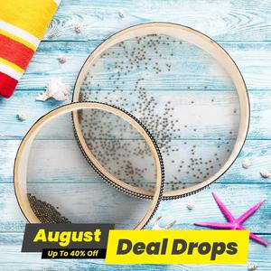 6/8/10/12 Inch Ocean Drum, 1/4 Counts Sea Wave Drum For Meditation & Relaxation, Musical Sound Healing Instrument For Stress Relief