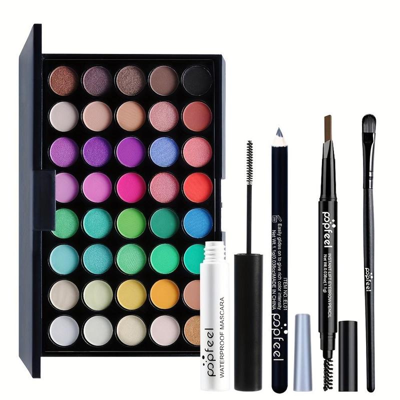 Product Introduction of 40 colors Nude Eyeshadow Set with Mascara, Eyeliner, and Eyebrow Pencil - Complete Eye Makeup Kit for a Natural and Glamorous Look 1