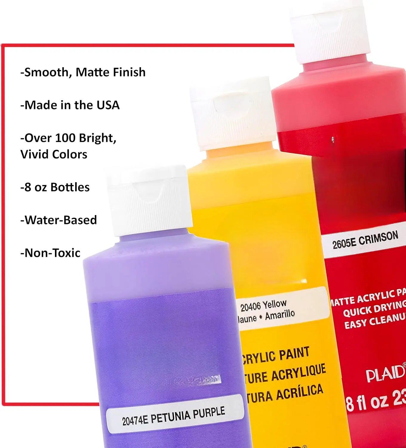 Acrylic Paint in Assorted Colors (2 Ounce), 20504 Black