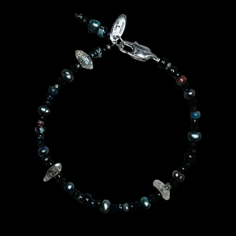 Herkimer Diamond Opal Beaded Bracelet 0