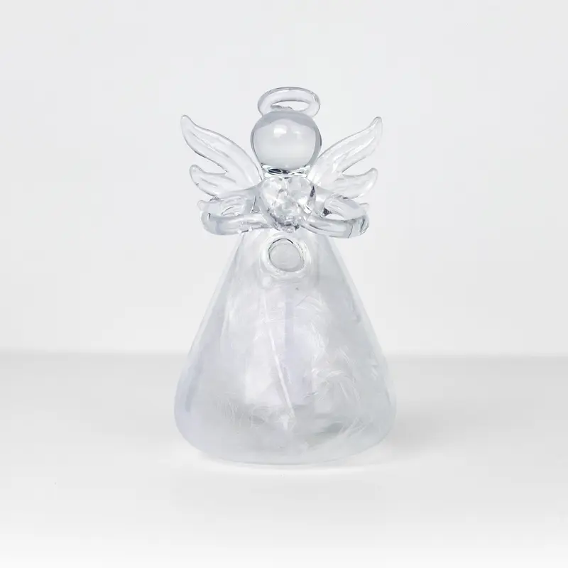 Feather Filled Glass Angel 2