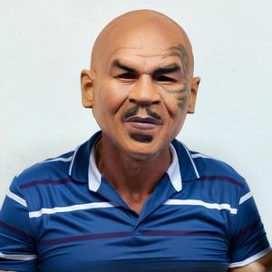 Mike Tyson Mask, 1 Count Boxing Champion Man Adult Mask, Celebrity Costume Cosplay Latex Mask, Party Supplies