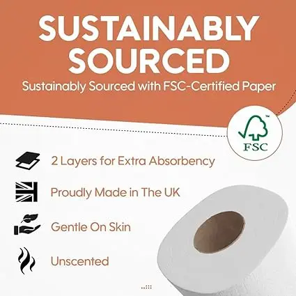 36 Dazzle Large Pack White Toilet Rolls – High- Quality Embossed Economical Toilet Tissue -Now with 70% Less Plastic 7