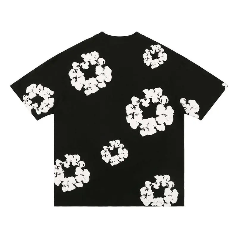 New Men's Women's Same Foam Printing Casual LooseCotton Short-sleeved T-shirt with Shorts Set Clothes Menswear 4