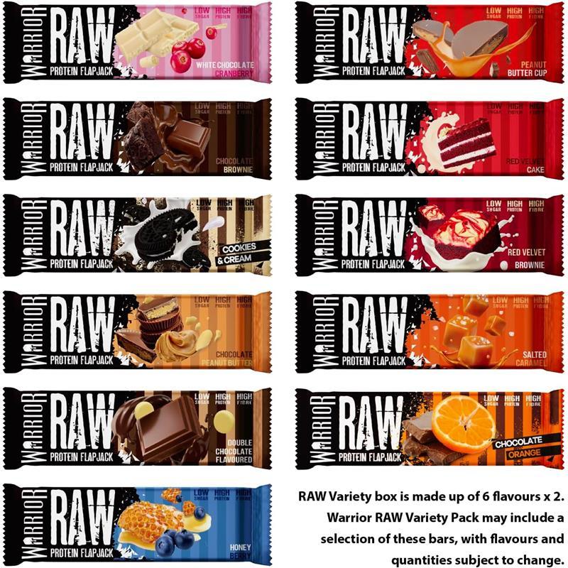 Product Introduction of Warrior Raw Protein Flapjacks - Pack of 12 High Protein Chewy Granola Bars 6