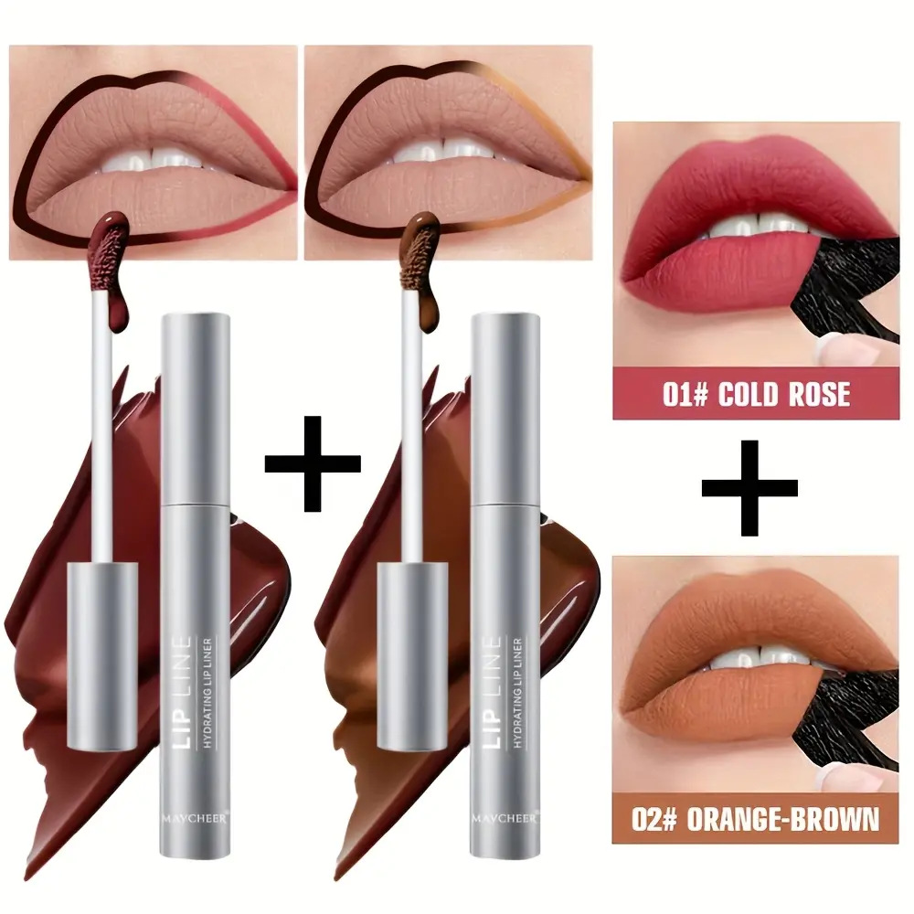 [Long-Lasting Lip Stain] 1pc/2pcs of Long-Lasting, Waterproof Removable Lip Liner Stain | Semi-Permanent Peelable, Tearable Lip Gloss, Matte Finish, Highly Pigmented | Perfect Gift for Valentine's Day And Mardi Gras