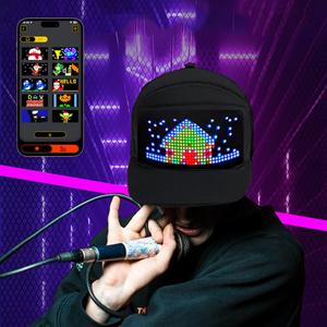 Led Display Hat, 1 Count USB Rechargeable Cool Light Up Hat with Multi-language Text & Image Editing, Party Hat for Street Dance Party, Holiday Party, Valentine's Day Gift