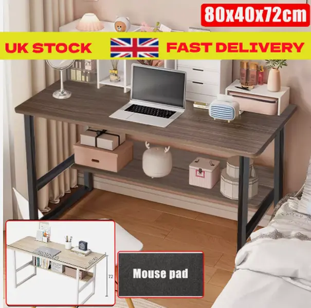 Home Office Study Desk Computer Desk Writing Desk Table Workstation & Book Shelf