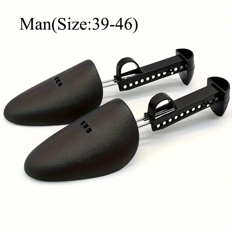 2pcs Adjustable Plastic Shoe Stretchers for Men & Women - Black Boot Holder & Shoe Accessory with Metal Hooks, Compact Design for Easy Storage, Shoe Storage Footwear Bridal 4