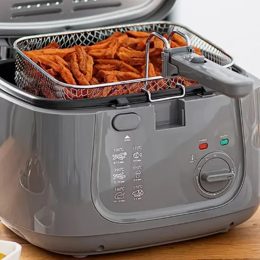 2.5L Deep Fat Fryer Chip Electric Non-Stick Pan & Safe Basket Handle With Window air 2
