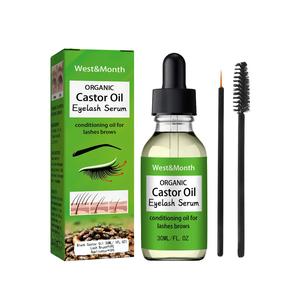Organic Castor Oil Mascara, Cold-pressed, Nourishing Formula for Lashes, Eyebrows, Hair and Skin, Eyelash Enhancer Promotes Naturally Long, Dark, Thick, Moisturized and Curled Lashes in A Gentle, Non-streaking Manner, Natural Eyelash Serum