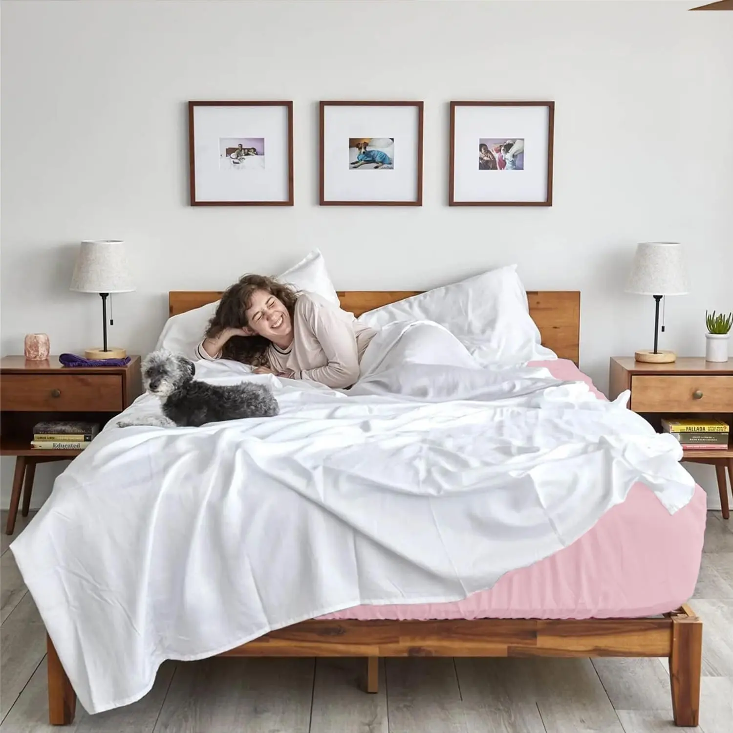 Luxury 200 Thread Count Extra Deep 16''/40cm Fitted Bottom Sheet – Ultra Soft, Stretchable, and Breathable Fabric with Deep Pockets Single Double King Super King