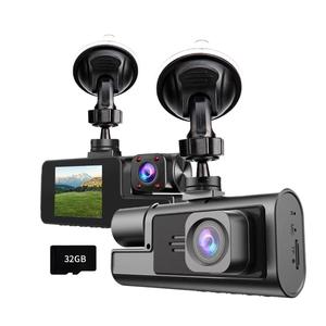 Dash Cam Front and Inside 1080p WiFi Car Camera with Full HD 3" IPS Screen, Dash Camera with Night Vision, Loop Recording, Smart Detection & Parking Mode, Dash Camera for Car
