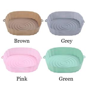 Silicone Air Fryer Liner, 2 Counts Reusable Non-stick Baking Pan, Air Fryer Accessories for Oven, Microwave, Kitchen Accessories