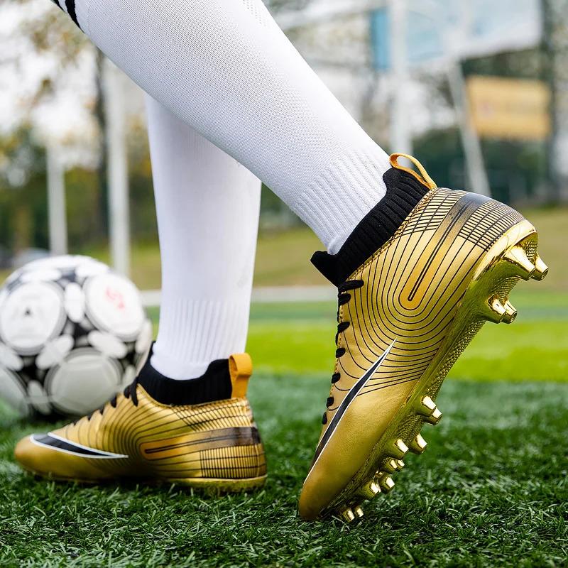 Product Introduction of Football Boots Children Soccer Cleats Professional Golden Football Shoes for Boys Kids Men Soccer Shoes Unisex 14