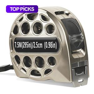 25FT Stainless Steel Measuring Tape, Double-Sided Scale Tape Measure, Portable Retractable Measure Ruler for Household Agricultural Industrial Woodworking