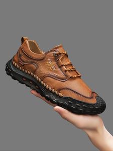 Men's Fashionable Letter Design Lace Up Low Top Sneakers, Casual Comfortable Soft Sole Non-slip Sports Running Shoes, Male All-match Round Toe Shoes for Daily Wear