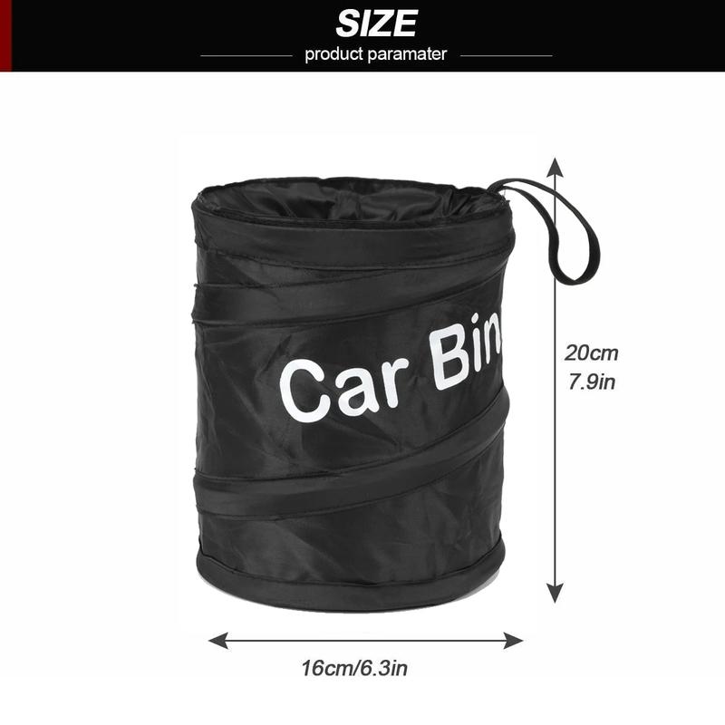 Car Trash Can Portable Garbage Bin Collapsible Pop-up Leak Proof Trash Can Bag 5
