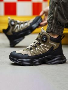 Men's Anti-slip & Anti-wear Safety Boots, Lightweight Comfortable & Durable Work Shoes, Fashionable Work Shoes for Daily Outdoor Use, Boy