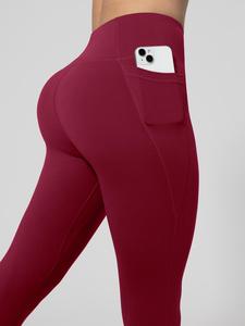 Women's Solid High Waist Sports Leggings, Breathable Comfortable Skinny Pants, High Stretch Yoga Leggings, Ladies Sportswear for Indoor Outdoor Wear