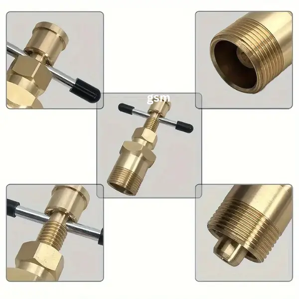 Olive Remover Tool, 15mm & 22mm Olive Puller Olive Remover Puller Tool, Not Damage The Pipe Solid Brass Pipe Fitting, Compression Ring Puller Plumbing Tool for Copper Pipe 2