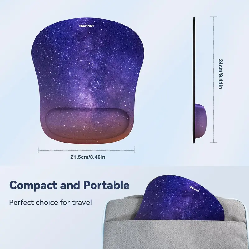 Mouse Mat with Memory Foam Rest -Non-Slip Rubber Base- Special-Textured Water-Resistant Surface 5