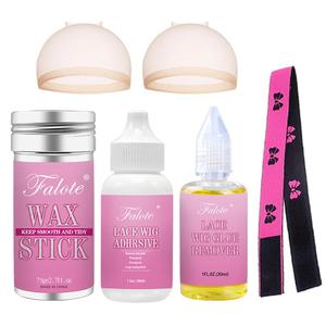 Hair Wax Stick & Lace Wig Glue & Wig Glue Remover & Lace Melting Band & Elastic Bands for Wigs & HD Wig Cap, Heatless Styling Tools for Women & Girls