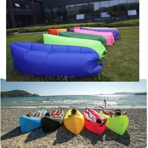Lazy Outdoor Inflatable Sofa Air Bed Lounger Sofa Sack Hangout Camping Beach Bag 4