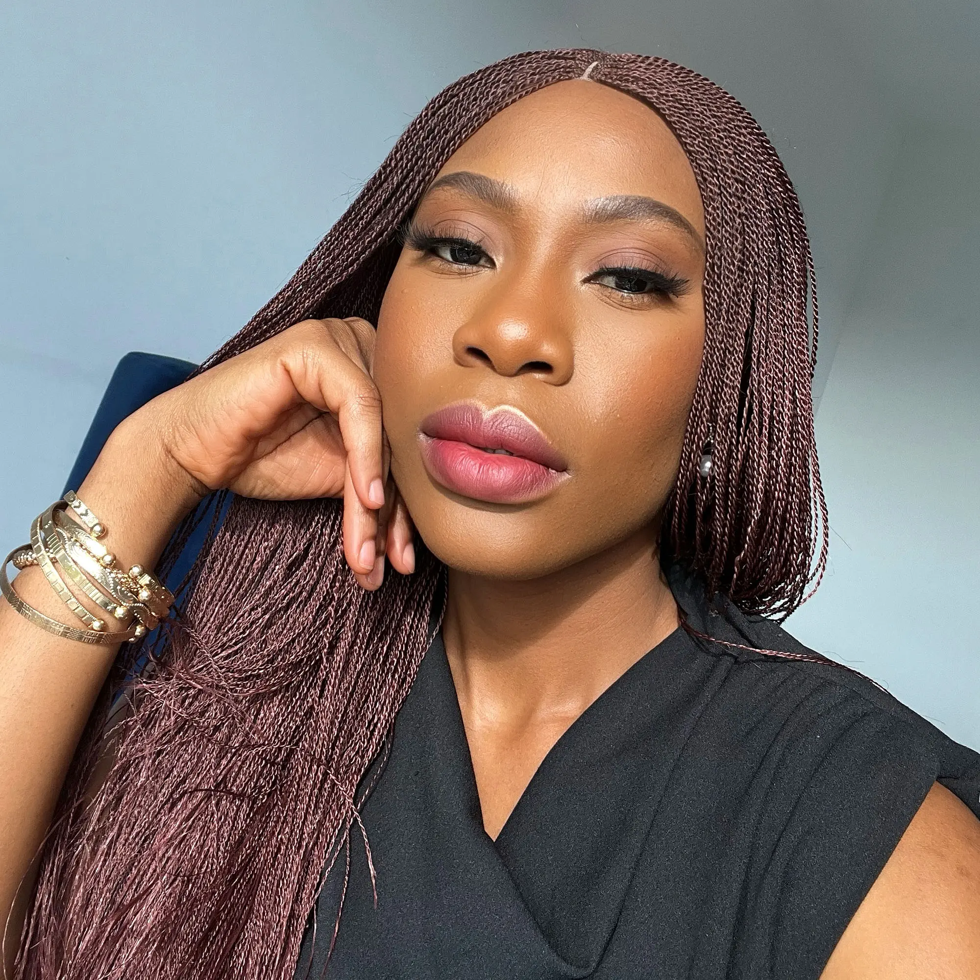 Micro Needle Senegalese Twists - Braided Wig for Women - #35, Handcrafted with Meticulous Attention to Detail